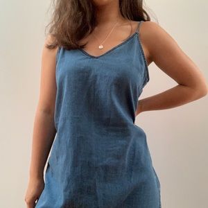 Denim tank dress